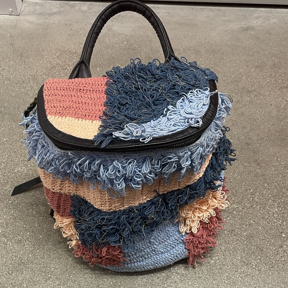CLEOBELLA Multicolor Fringe Textured Backpack - Picture 2 of 15